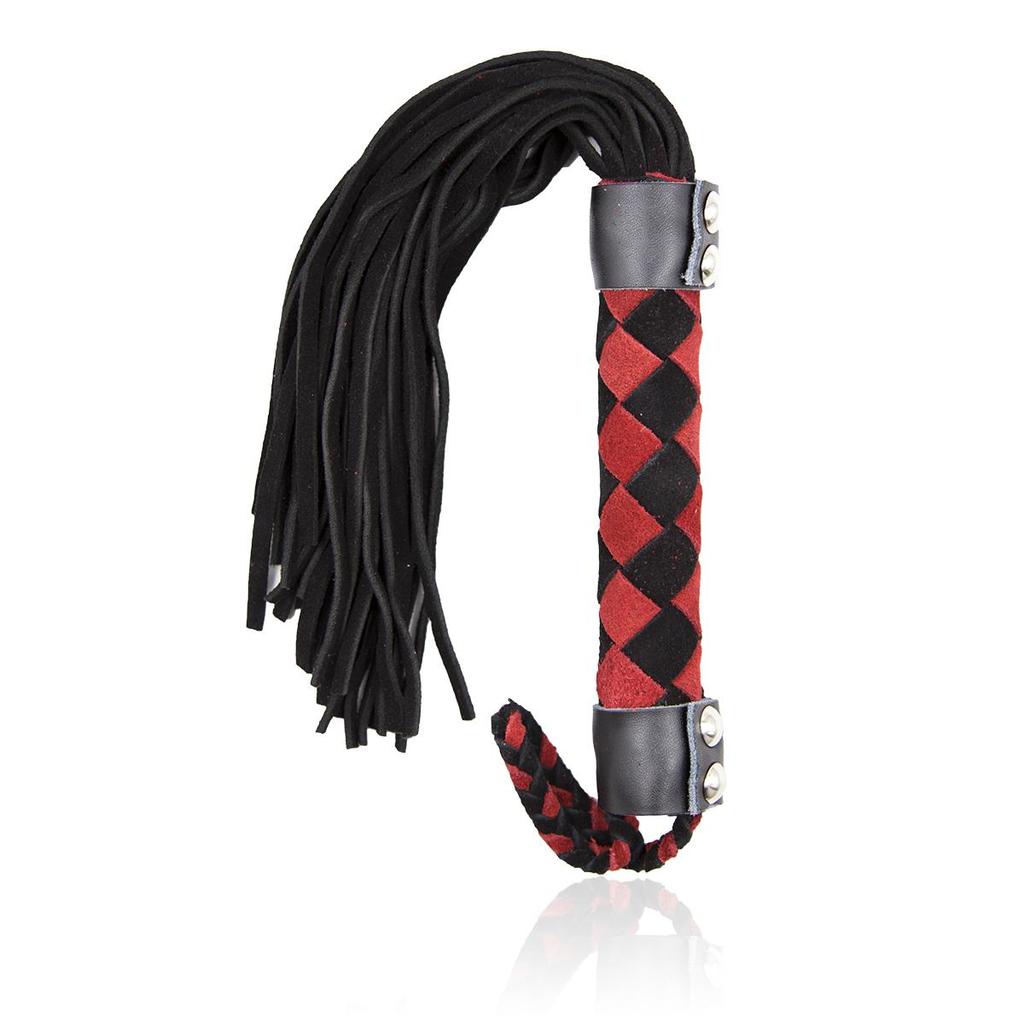 VaHppy Leather Whip SM BDSM Sex Games Toys Role Play 38CM 120G Tassel Tail Cowhide Braided Handle 7colors