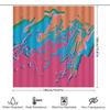 Modern Bathroom Shower Curtain with Vibrant Fluid Colors Pink Blue Green Orange Abstract Print Home Decor Waterproof Fabric