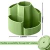 Desktop Stationery Organizer 5 Slots Stationery Storage Box 360 Degree Rotating Cute Pencil Cup Pot for Home Office School Box