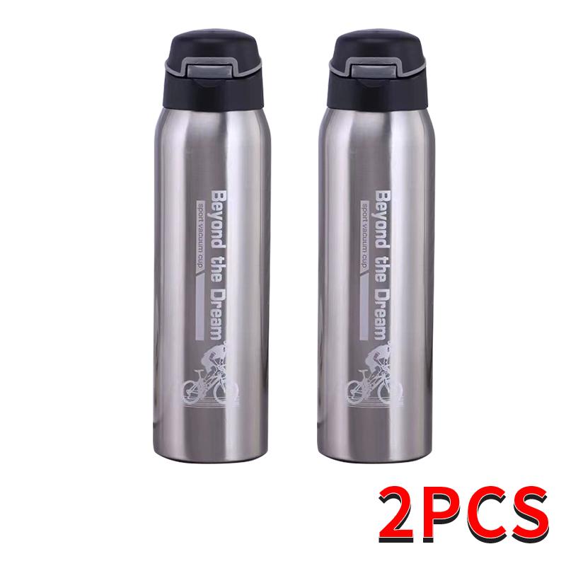 500ml Vacuum Insulated Bike Water Bottle - Stainless Steel Cycling Bottle with Straw, Double Wall Thermal Cup for Sports/Running