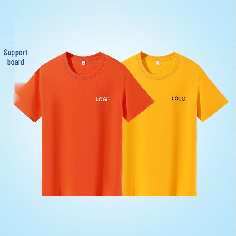 Custom Pure Cotton Short-Sleeve T-Shirt for Campus Clubs and Class Uniforms