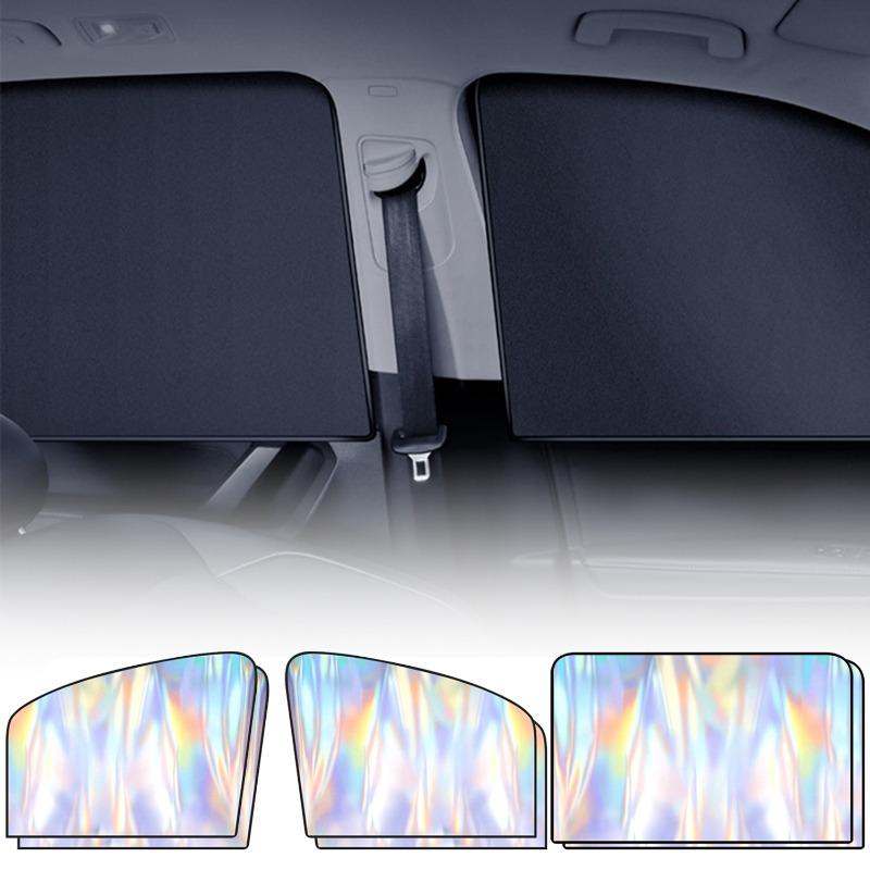 1-2pcs Magnetic Car Side Window Sun Shade Curtains UV Blocking Summer Car Sun Protection Cover Anti Glare Auto Privacy Curtain