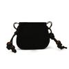 PU Suede Bag Necklace with Long Strap Leopard Print Long Necklace Coin Purse Pendant Wearing Key Bag Necklace Hanging Accessory