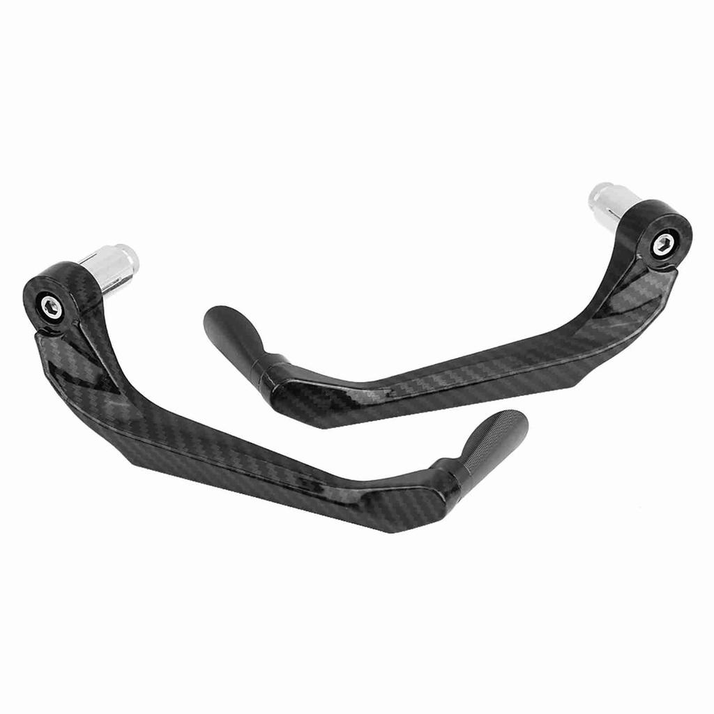 1 Pair of Carbon Fiber Motorcycle Brake Clutch Levers Handlebar Protect Guard(Black)