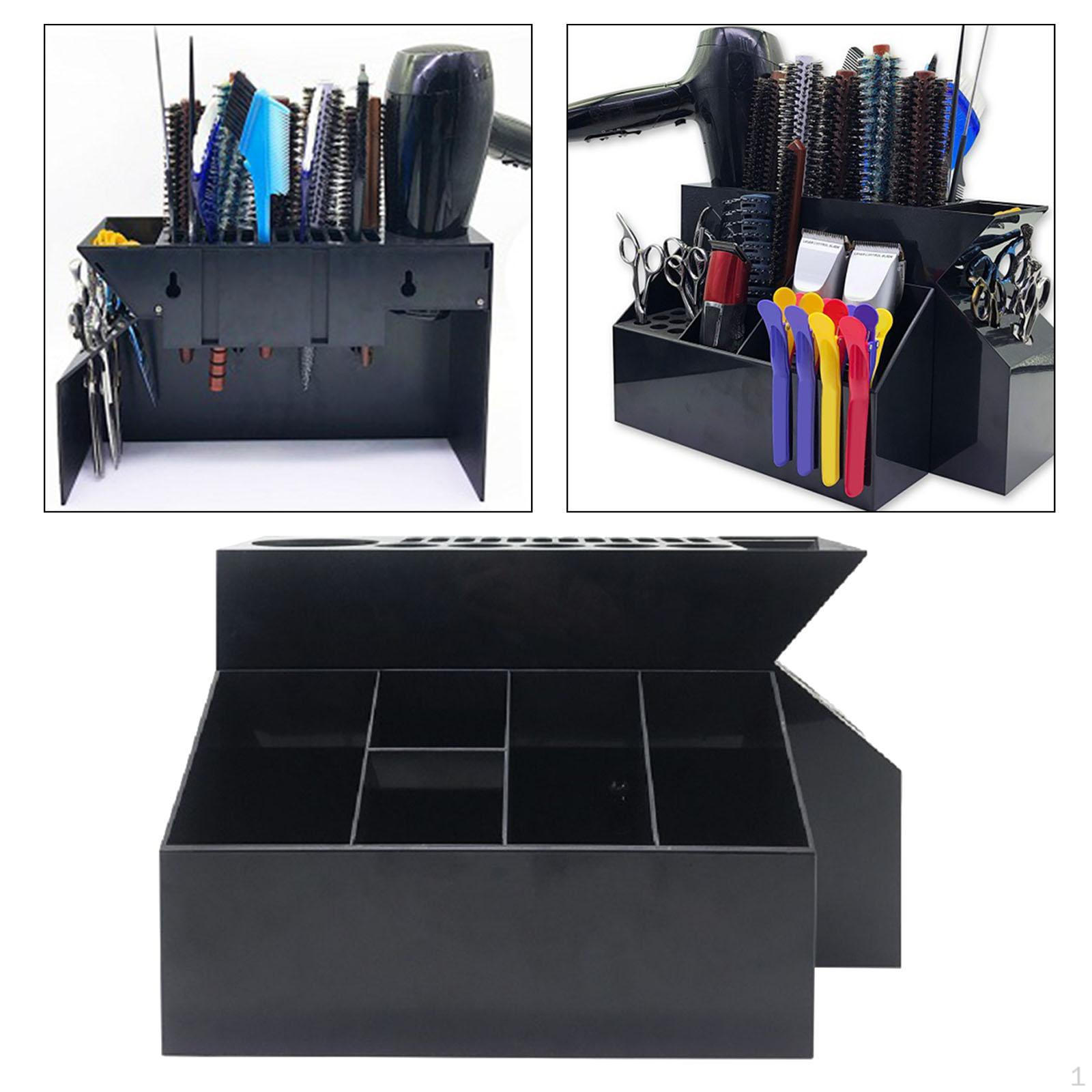 

Подставка для парикмахерских ножниц, ящик для хранения парикмахерских инструментов, держатель для салона чёрный