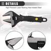 Motoforti Universal Adjustable Wrench, Wide Jaw Opening, Automotive Tool, Maximum Jaw Width, Steel, Black, 6