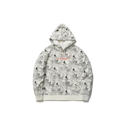 Li-Ning X Disney Mickey Mouse Mikina s kapucí s celoplošným potiskem Dámské topy Mléčně bílá AWDR494-3