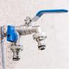 Stabile 3/4-Zoll Messing Wasserhahn Frostsicher und Rostfrei mit Doppel-Auslass Designs für Garten und Waschmaschinen
