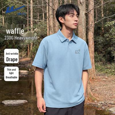 Men's Waffle Knit Polo Shirt