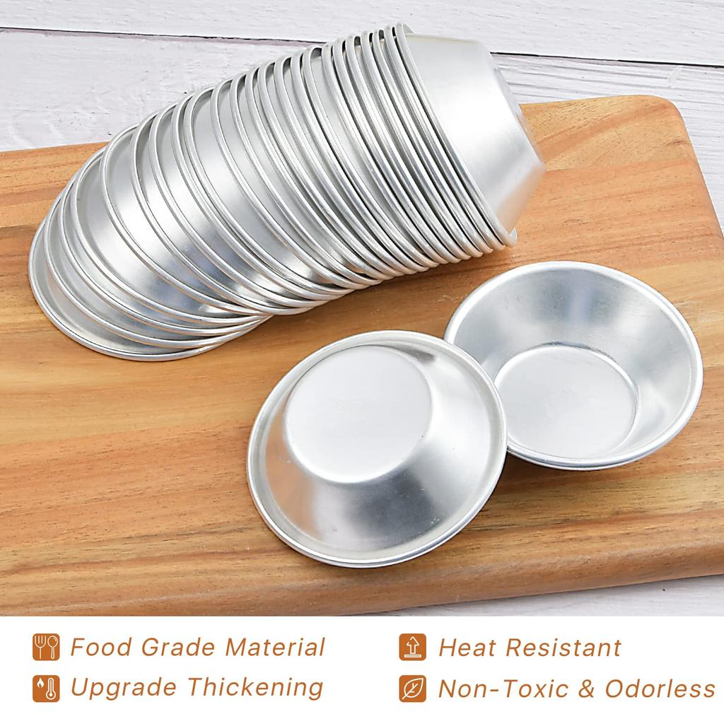 Eiertaartvormpjes, Puto Vormpjes Koekjes Stomer Dessert, Kleine Aluminium Anti-aanbakpannen Taartvormen voor het Bakken van Taarten Cupcakes Mini Taartjes