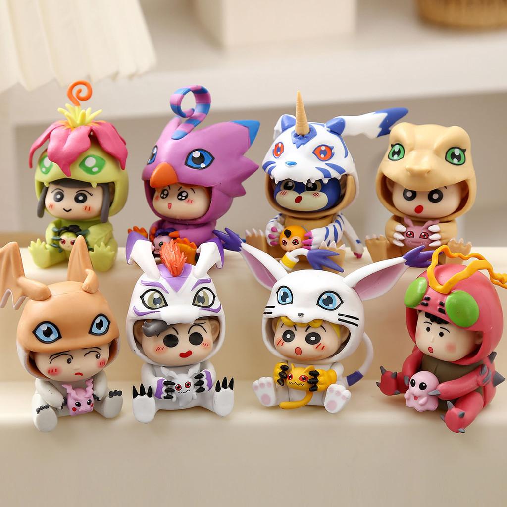 Crayon Shinchan Cos Digimon Pvc Collectible Figure For Anime Fans