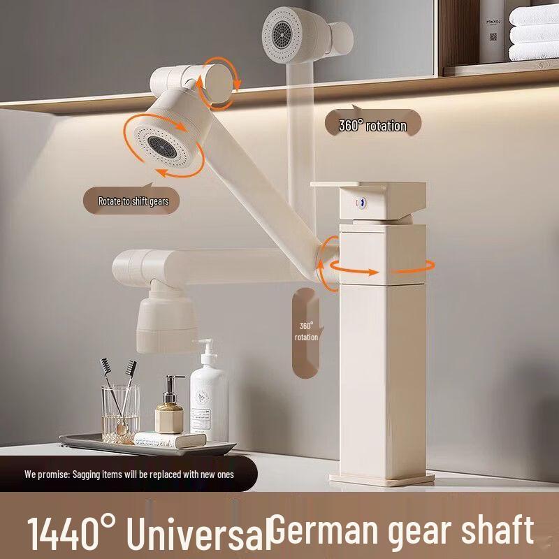 Universelle schwenkbare Armatur für Waschbecken im Badezimmer