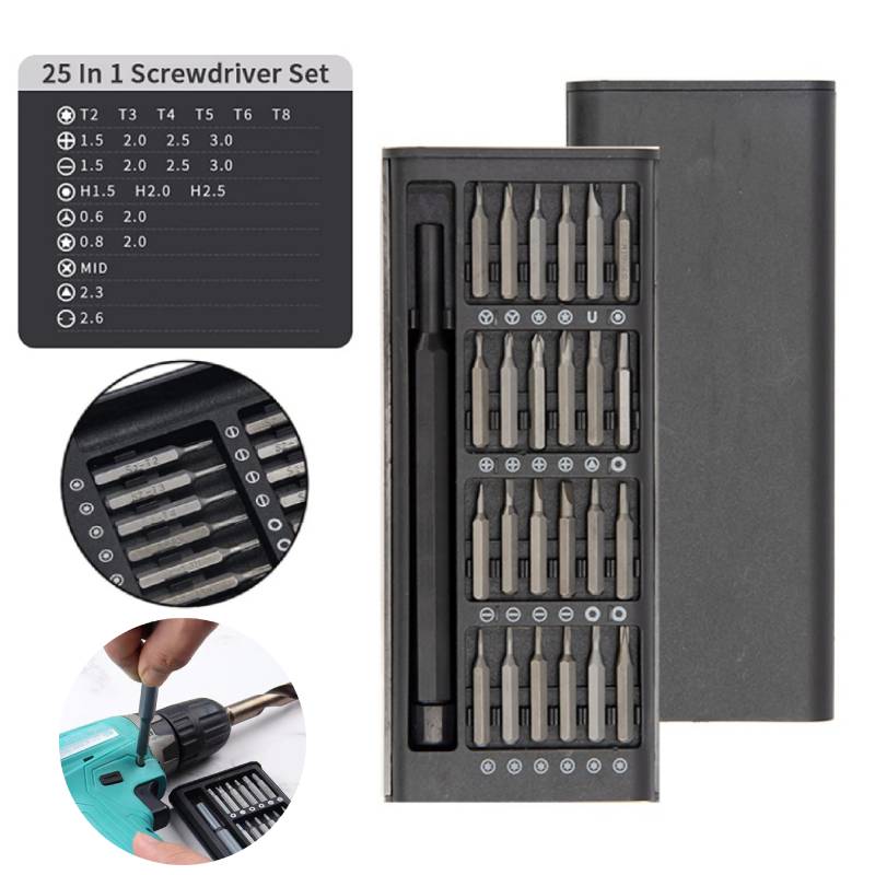 25 in 1 Screwdriver Set Multifunctional Home Repair Tool Screwdriver Cell Phone Disassembly and Repair Tool Kit Home Repair Tool