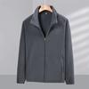 Spring Autumn Mens Fleece Jacket    Stand Collar Softshell Outwear Thermal Warm Coat