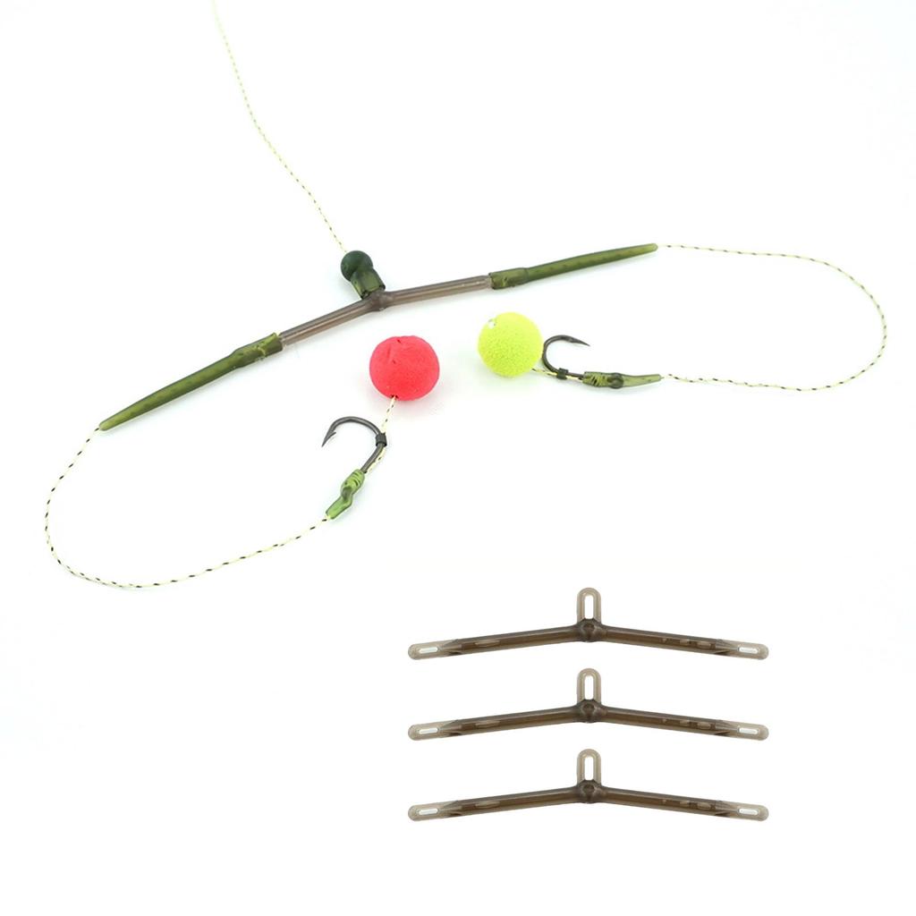 20 Stück Karpfenangeln Anti-Tangle Sleeves Angelhaken Schnur Ausrichter Karpfenhaken Vorfach Helikopter Karpfenmontage Angelzubehör