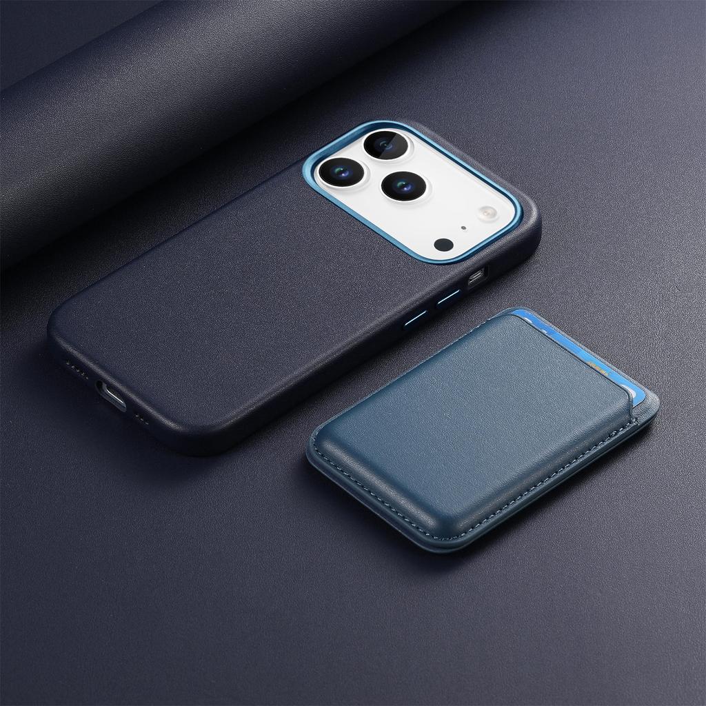 Magnetic Card Bag Leather Phone Case for IPhone 17 Pro Max Air 17 16E 16 Pro 15 14 Plus 13 Detachable Bracket Wallet Flip Cover