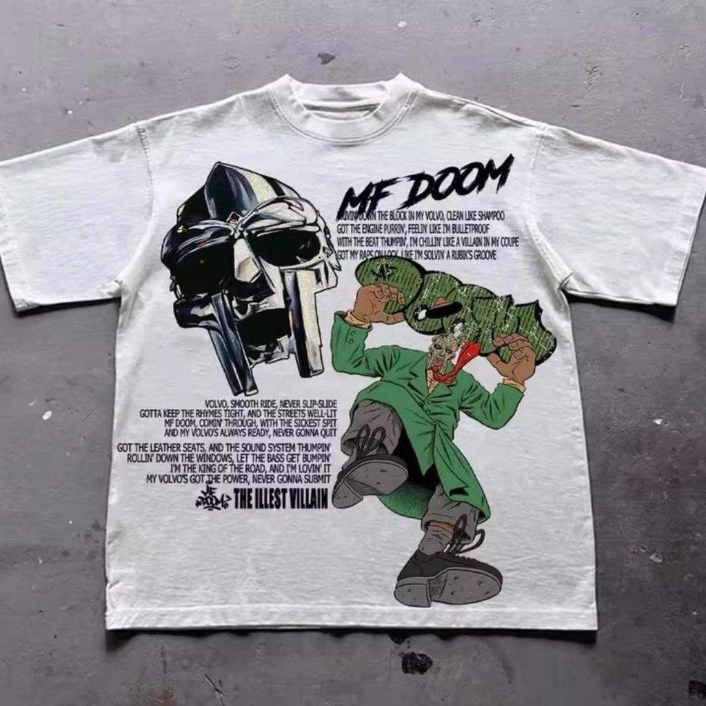 Remake Madvillainy MF DOOM maglietta a maniche corte colore bianco T-Shirt Unisex