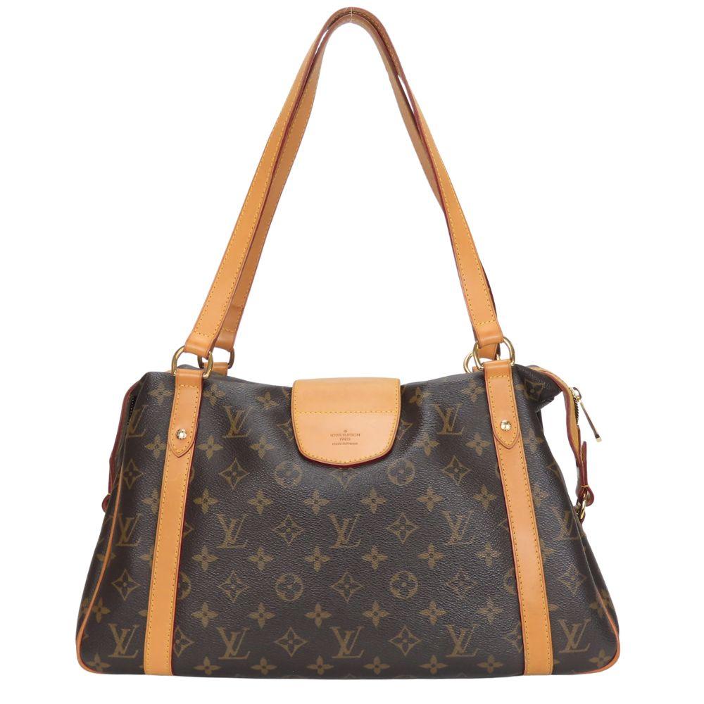 Used LOUIS VUITTON Handbag Stresa PM M51186 Monogram/Nume Leather Brown Casual