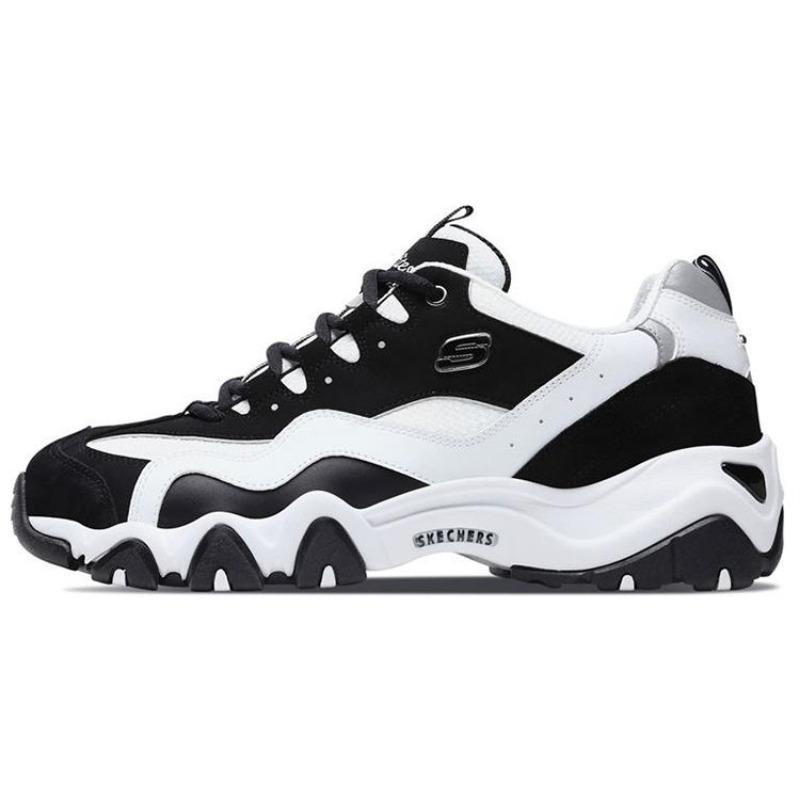 Skechers D LITES 2.0 Men Retro Low Dad Shoes Black White 666049-BKW 42