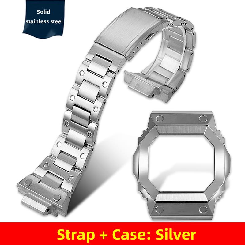 GX-56 Watch Mod Kit Metal Case Bracelet for Casio Giant G Square GXW-56BB GX-56BB/RC Stainlesss Steel WachBand Strap Accessories