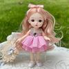 Bambola Moda Carina Non Tossica da 17 cm con Vestiti e Scarpe Articolata 13 Articolazioni Viso Carino Dolce Regalo di Compleanno per Bambini Giocattoli per Bambini Bambole Principessa