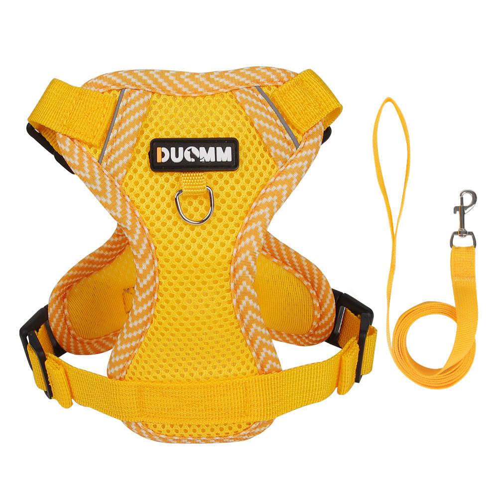 Breathable Pet Harness With Reflective Straps And Adjustable Size For Cats And Dogs