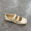 Autumn New Year 2025 French Flat Bottom Shallow Mouth Fashion Foreign Style Absolute Sub-belt Versatile Mary Jane Shoes Ladies