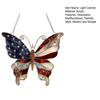 Independence Day Butterfly Suncatcher Ornament Faux Stained Glass Acrylic Window Pendant Patriotic Butterfly Suncatcher for Wall Window