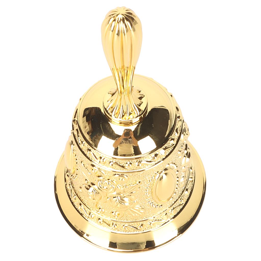 Golden Hand Ring Bell Reljeefne Kuldne Call Bell restoraniteeninduse Käsikell pulmadeks