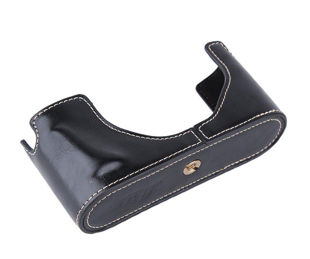 kinokoo Leica M8, M9, ME, and MM Body Case, PU Leather, Synthetic Leather, Lightweight, with Tripod Hole (Black)