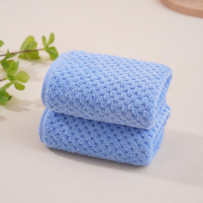 Warp-Knit Striped Coral Fleece Towels: Thick, Absorbent Face & Bath Gift Set