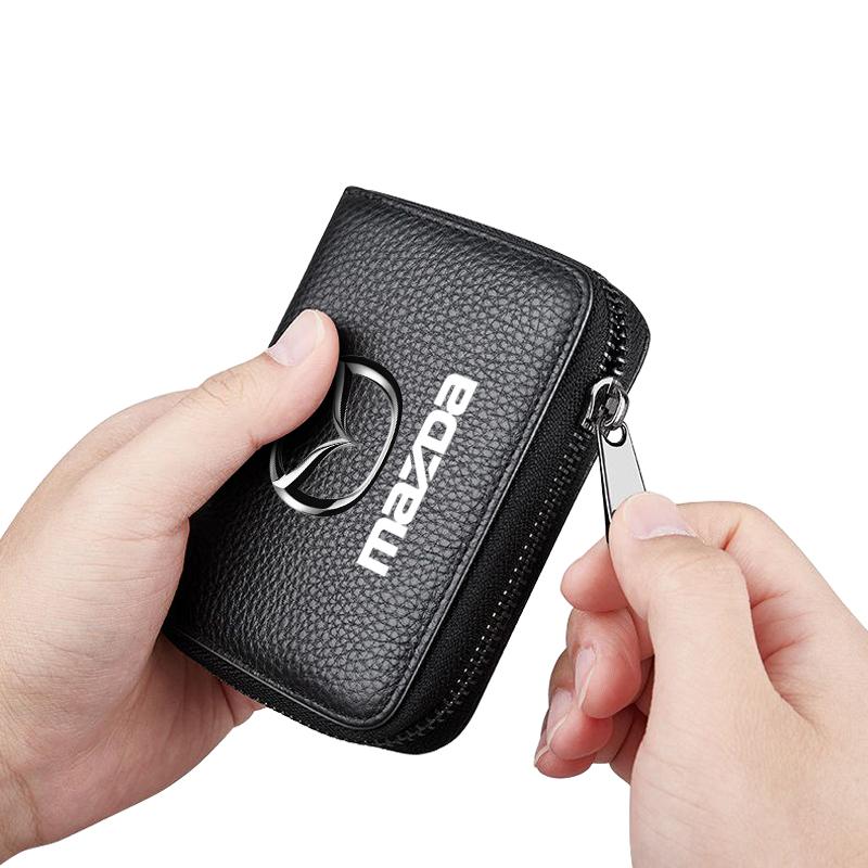 Kožená peněženka na řidičský průkaz, ID kartu, bankovní kartu do auta Styling pro Mazda 3 6 CX5 2 CX3 CX9 MX5 RX8 Demio MS CX5 2 Axela Demio Atenza MS GJI BK MP