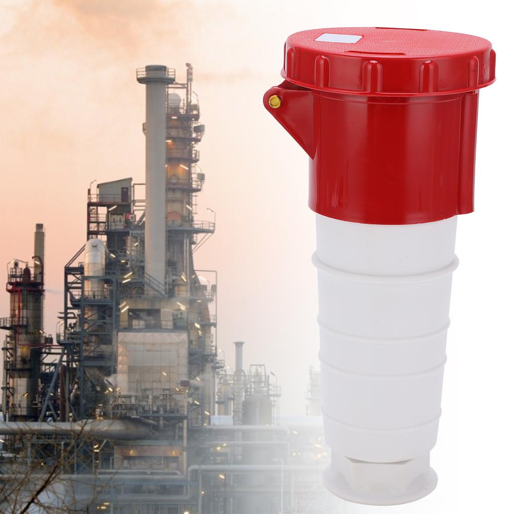 63A 4Pin Industrial Power Connector 3 Phase 4 Wires IP67 Waterproof 380 415V 3P+E