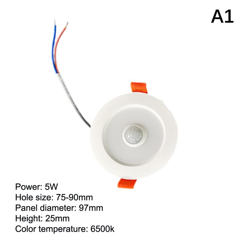 Human Body Motion Sensor Spot Led Downlight Lamparas 220V Ceiling Light 5W 7W 9W Cold White Panel Light For Hallway Stair Depot