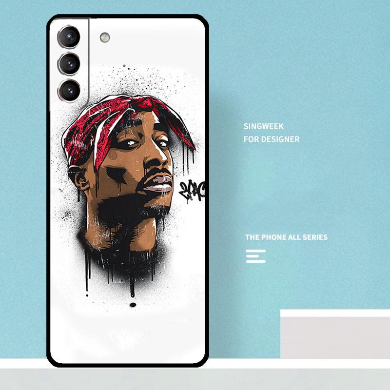 Rapper 2pac Singer Tupac Case For Samsung Galaxy S25 Ultra S20 S21 S22 S23 S24 Ultra S9 S10 Plus S25 FE Phone Cover