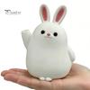 Home Office Decor Vase 3D Printed Rabbit Ornament, White Bunny Flower Holder Hydroponic Plants Container, Animal Shape Desktop Decoration for Matte