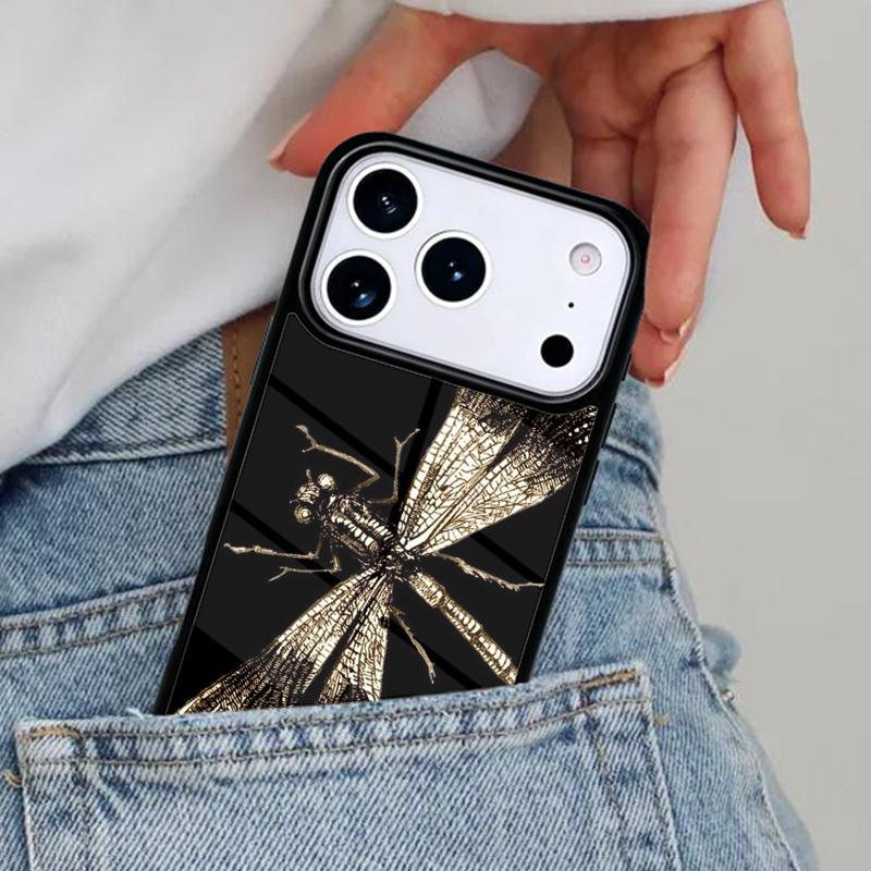 

Dragonfly Insect Pattern Phone Case for iPhone 16e 15 14 13 12 17 Pro Max Plus Air 17pro Cover Coque iPhone 12
