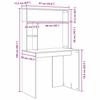 Desk with Shelf Black Oak Effect 91 x 50 x 149 cm