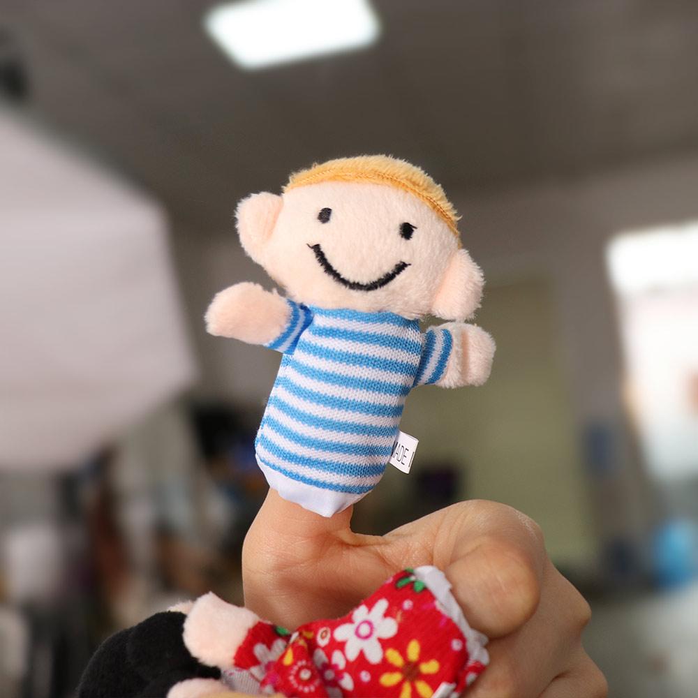 6Pcs Interactive Educational Finger Puppets Set Soft Plush Puppets Toys Toddlers 1-3