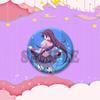 Cartoon Monogatari Series Badge Anime Hitagi  Koyomi Araragi Lapel Pins Round Brooches for Bag Clothes Hat Decor Jewelry Gifts