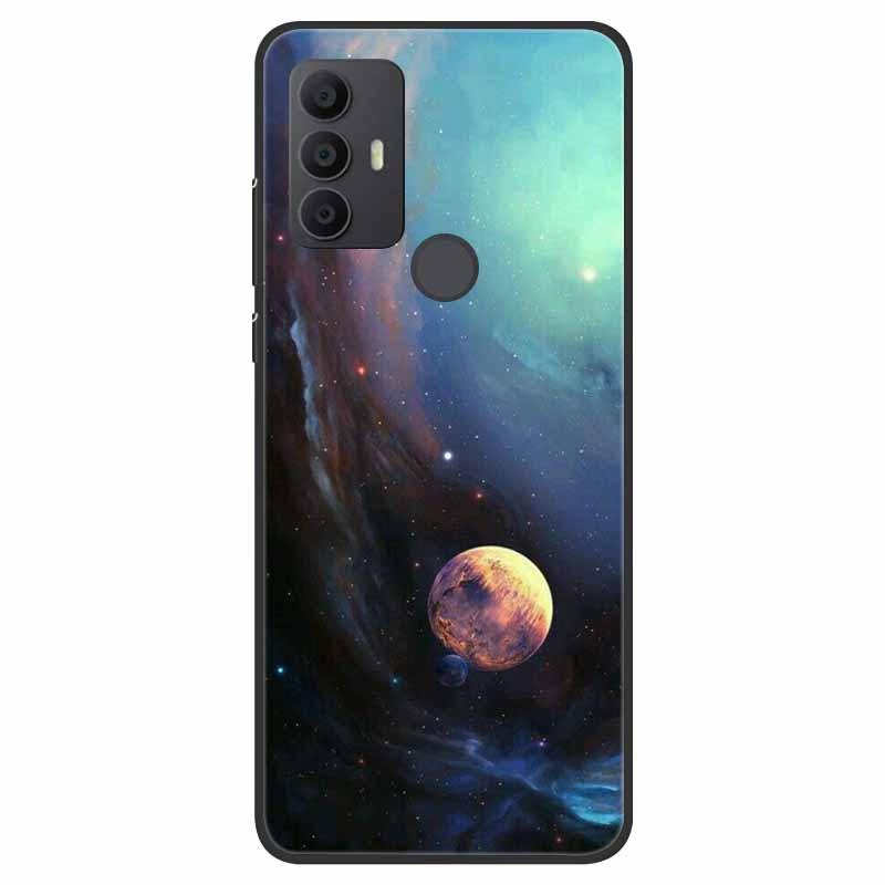 For TCL 30 SE Case Silicone Starry Space TPU Soft Back Cases For TCL 305 Cover Marble Painted for TCL 30SE TCL305 Fashion Bags