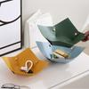 1PC Nordic Style Leather Storage Tray Desktop Organizer For Key Jewelry Cosmetic Storage Box Folding Organizer Home Decoration
