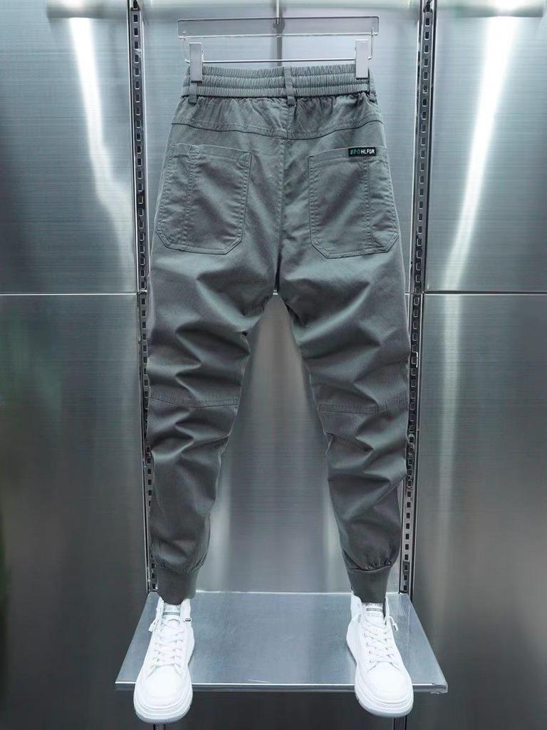 Men's Korean Style Slim Fit Stretch Harem Pants - Casual Nine-Point Trend for Spring & Autumn