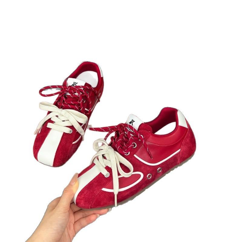 Lan Cabinet Edition~ Inner Height Increase 6cm Retro German Training Shoes Women's 2025 New Versatile Sports and Leisure Shoes Forrest Gump Shoes Tide