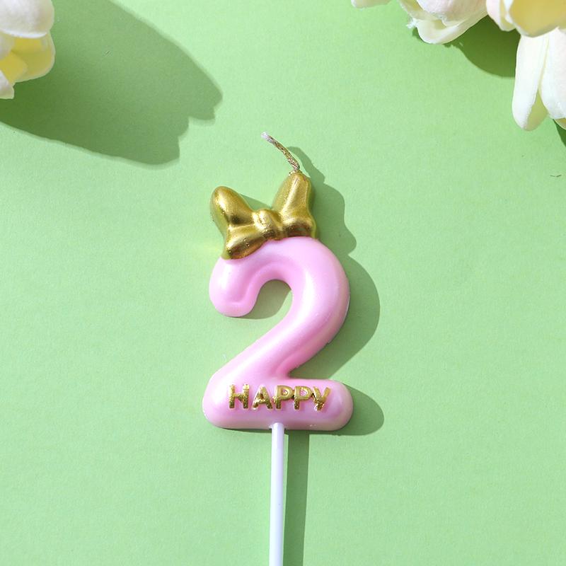 1st Birthday Bow Candle - Little Fairy Cake Decoration