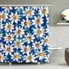 Bright Floral Shower Curtain Waterproof Fabric Decorative Bathroom Shower Paneling Size Customizable For Kids Bathrooms Modern D
