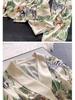 Women's Ice Silk Pajama Set: Long Sleeve, High-End Forest Style for Spring & Autumn Wear