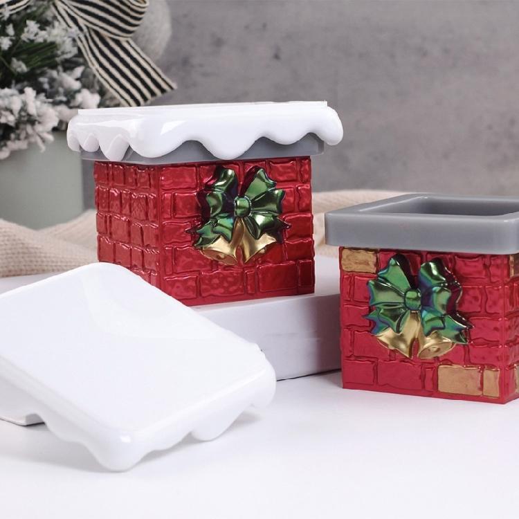 Multipurpose Jar Molds Crafting Mould with Lid Gift Box Shape Storage Box Moulds for Hand-Making Creative Storage Box