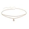 Charm Full Rhinestone Heart Teardrop-shaped Butterfly Pendant Double-layer Bikini Waist Chain for Women Beach Sexy Body Jewelry