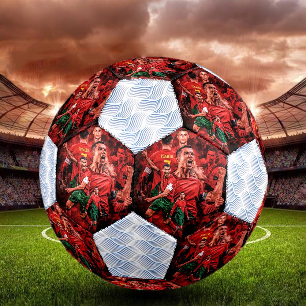 1 τεμ. Φανέλα CR7 Cristiano Ronaldo #7 Μπάλα Ποδοσφαίρου Μέγεθος 5 Μπάλα Ποδοσφαίρου Εσωτερικού Χώρου Μοντέρνα Πολύχρωμη Παιχνίδι Αυλής - Εξαιρετικό Δώρο για Φίλους του Αθλητισμού
